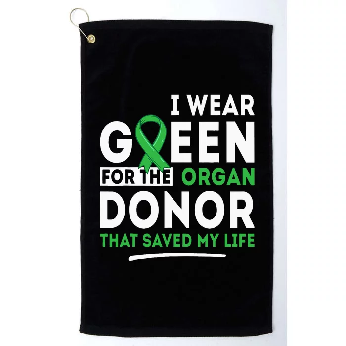 Green For The Organ Donor Transplant Kidney Liver Surgery Platinum Collection Golf Towel