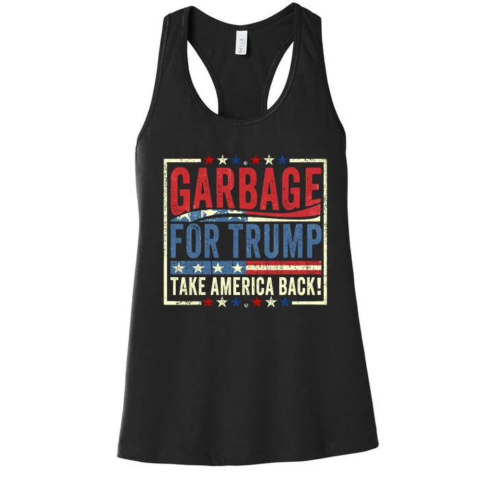 Garbage For Trump Women's Racerback Tank