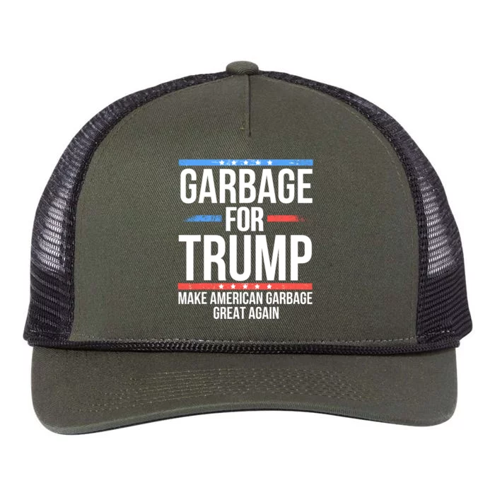 Garbage For Trump Retro Rope Trucker Hat Cap