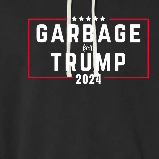 Garbage For Trump Garment-Dyed Fleece Hoodie