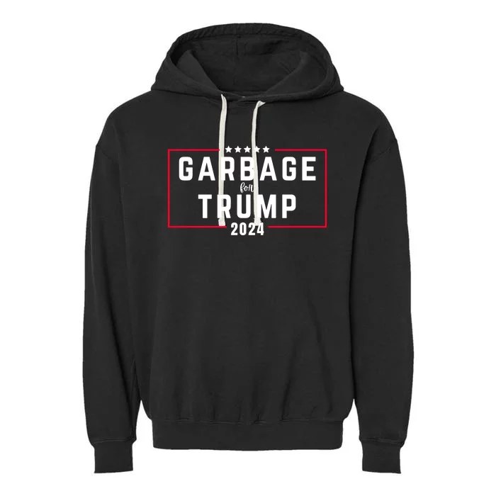 Garbage For Trump Garment-Dyed Fleece Hoodie