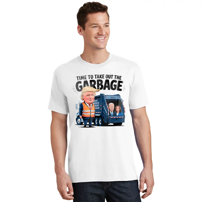 Garbage For Trump 2024 Funny Time To Take Out Garbage Biden T-Shirt