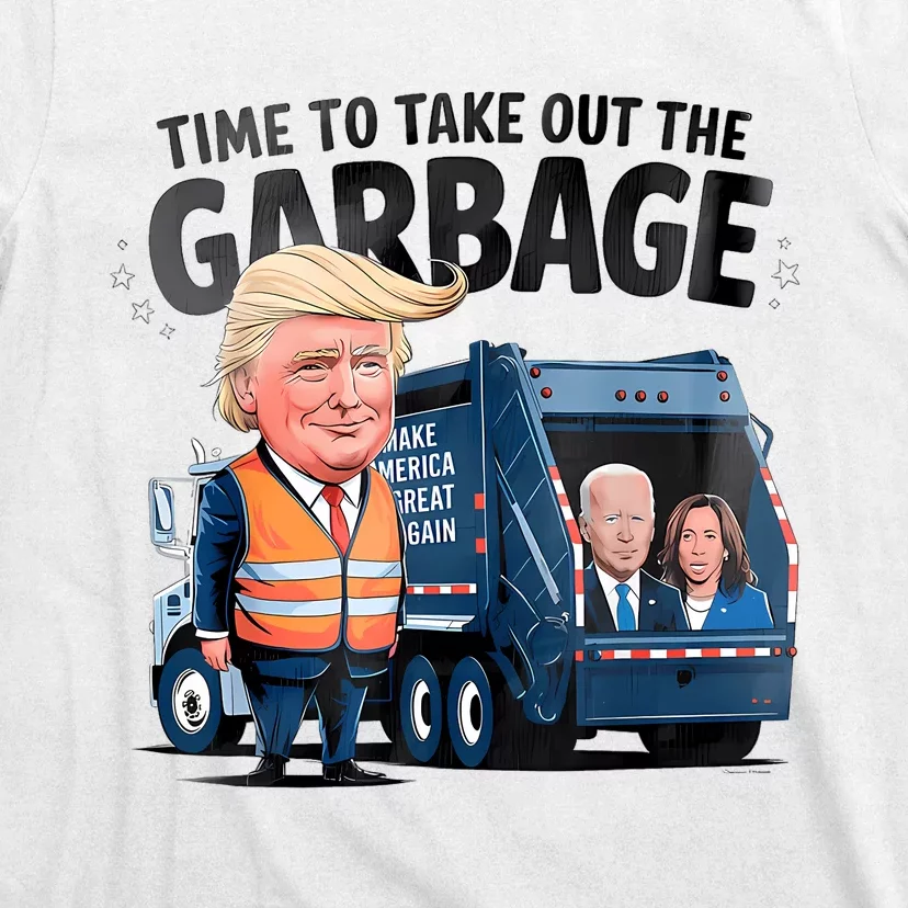 Garbage For Trump 2024 Funny Time To Take Out Garbage Biden T-Shirt