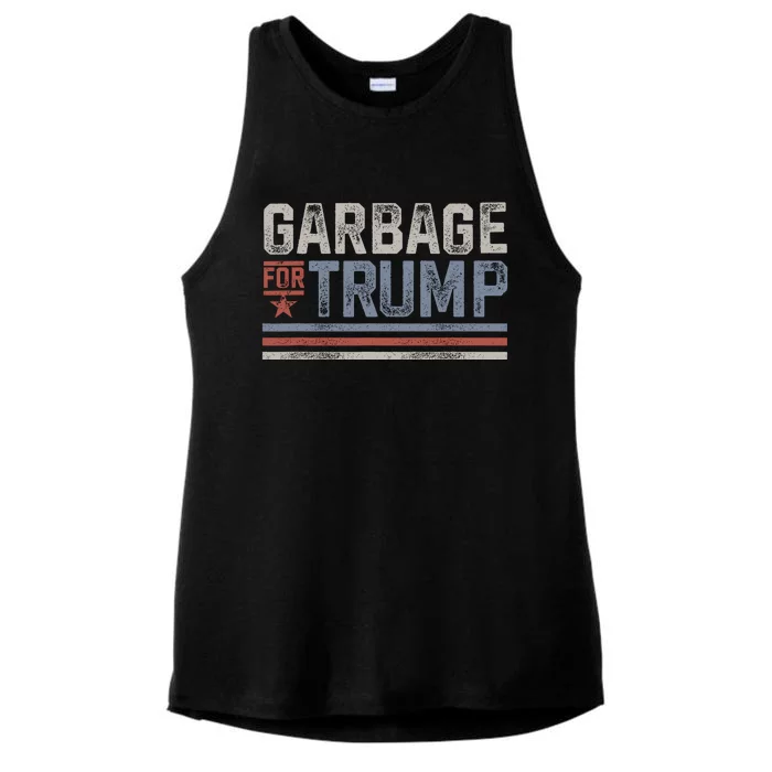 Garbage For Trump Ladies Tri-Blend Wicking Tank