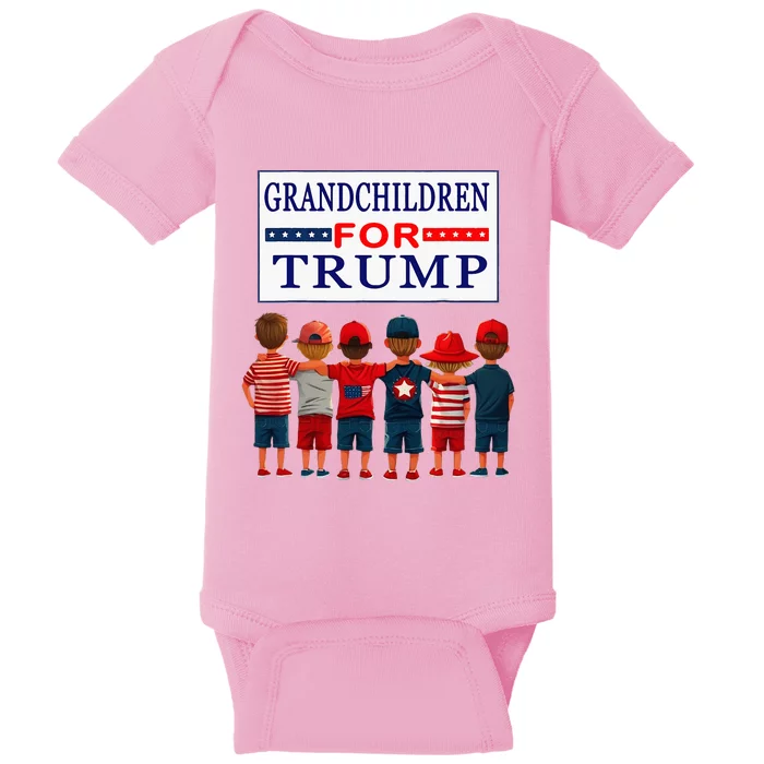 Grandchildren For Trump Vote For Grandpa Baby Bodysuit