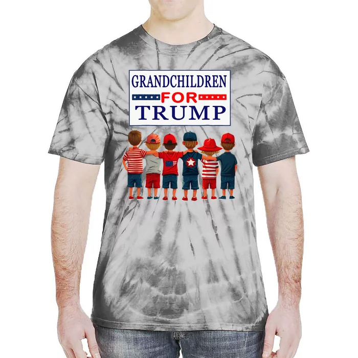 Grandchildren For Trump Vote For Grandpa Tie-Dye T-Shirt