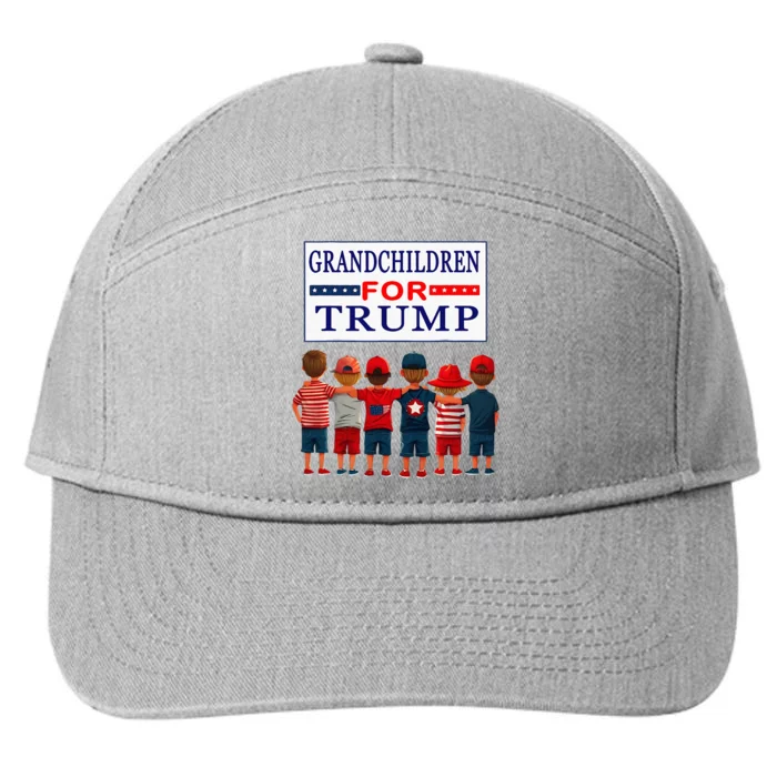 Grandchildren For Trump Vote For Grandpa 7-Panel Snapback Hat