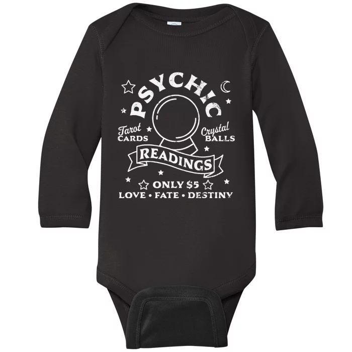 Gypsy Fortune Teller Psychic Readings Tarot Crystal Ball Baby Long Sleeve Bodysuit