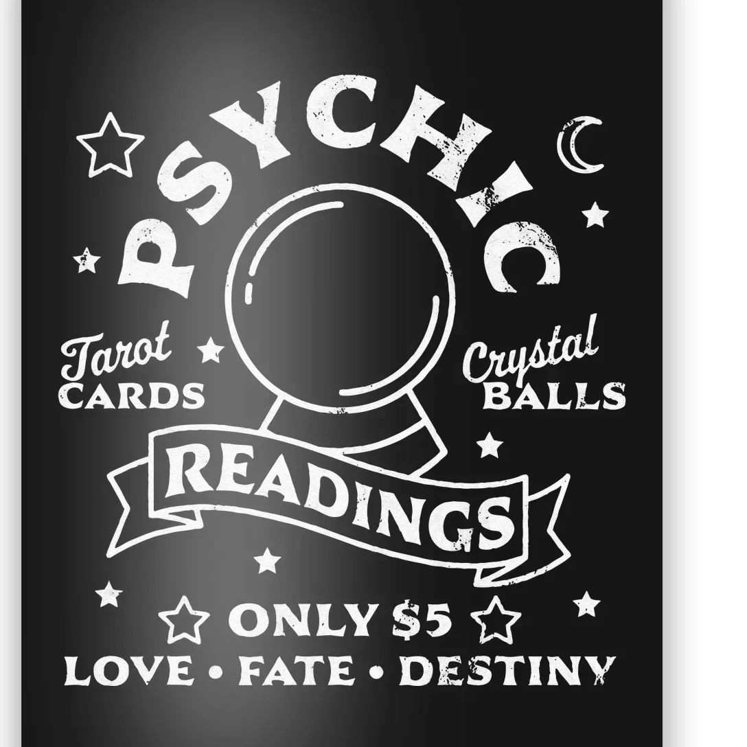 Gypsy Fortune Teller Psychic Readings Tarot Crystal Ball Poster