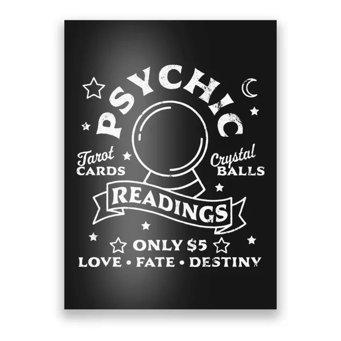 Gypsy Fortune Teller Psychic Readings Tarot Crystal Ball Poster