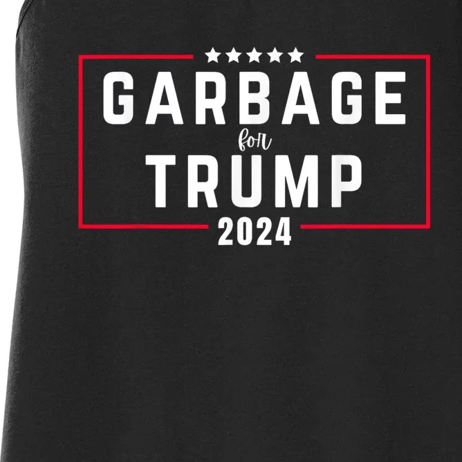 Garbage For Trump 2024 Women's Racerback Tank