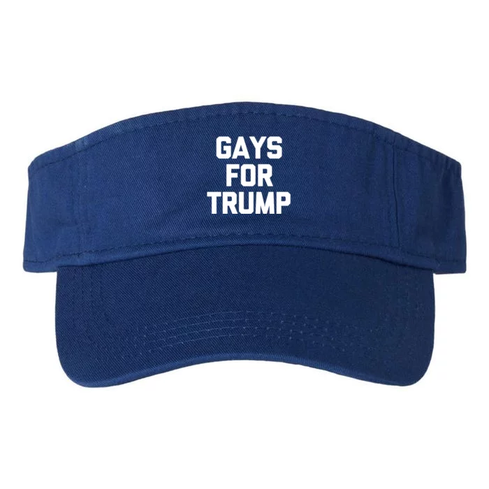 Gays For Trump President Vote 2024 USA Flag Rainbow LGBT Valucap Bio-Washed Visor