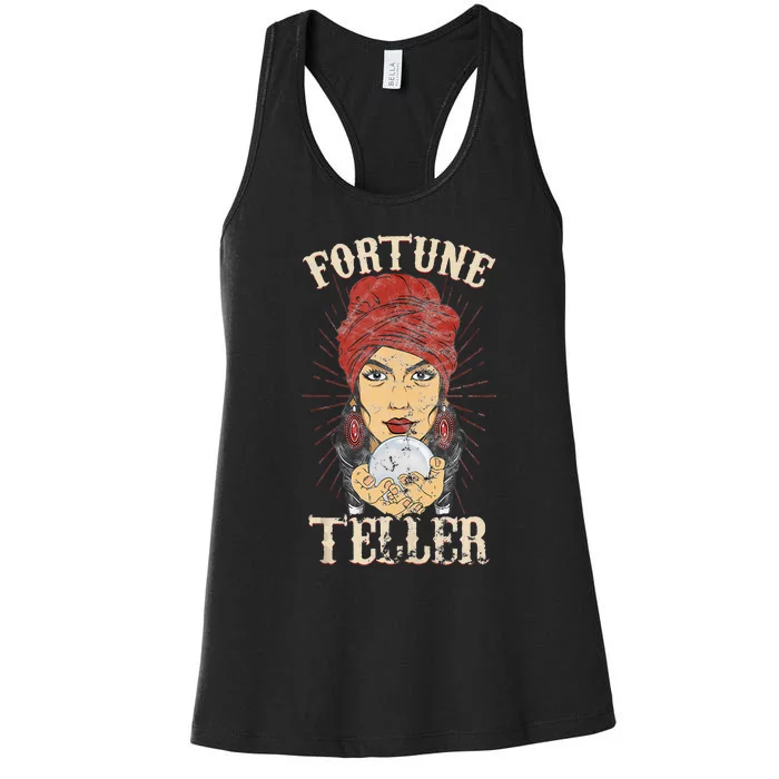 Gypsy Fortune Teller Psychic Fortune Teller Costume Women's Racerback Tank