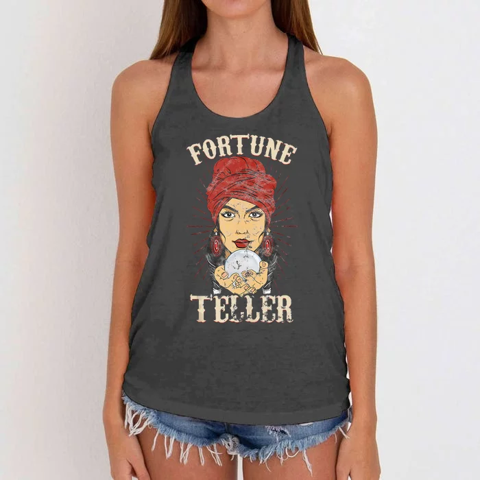 Gypsy Fortune Teller Psychic Fortune Teller Costume Women's Knotted Racerback Tank