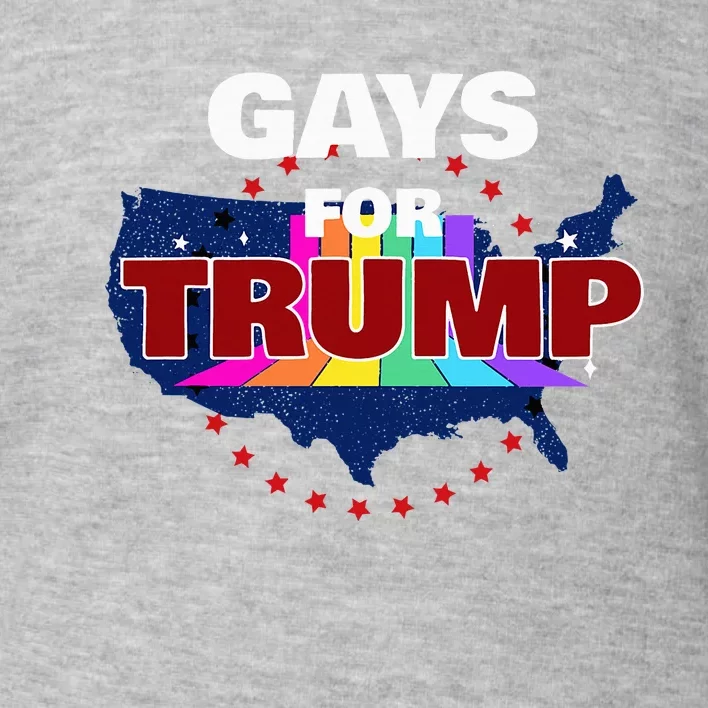 Gays For Trump 2024 Pro Reelect Donald Trump Toddler Sweatshirt