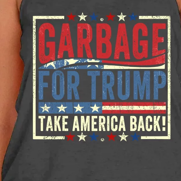 Garbage For Trump Take America Back Women's Knotted Racerback Tank