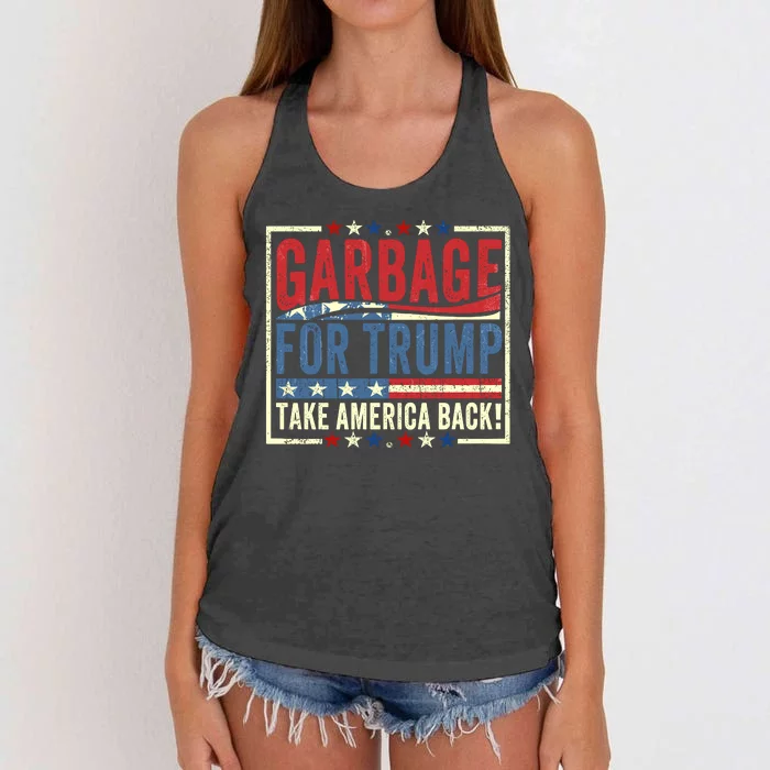 Garbage For Trump Take America Back Women's Knotted Racerback Tank