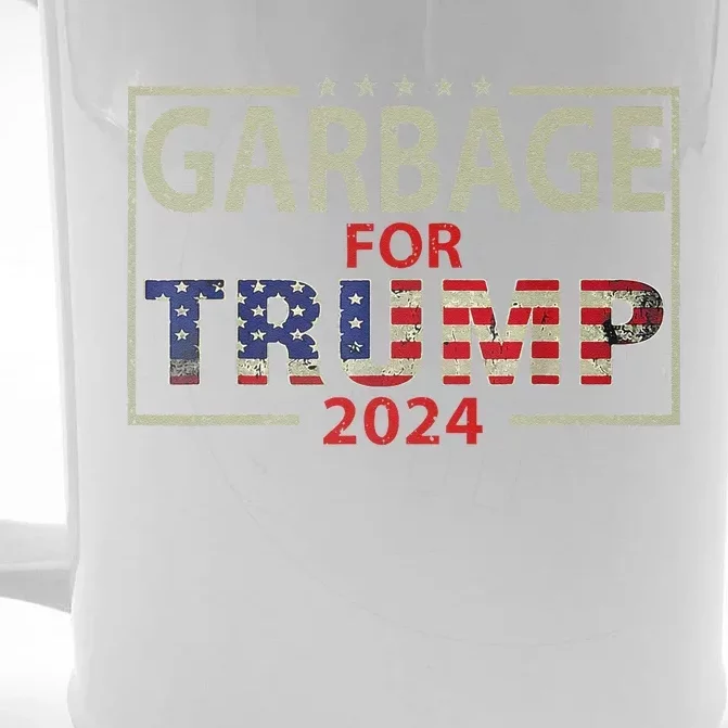 Garbage For Trump 2024 Tees Trump Supporter Design Gift Front & Back Beer Stein