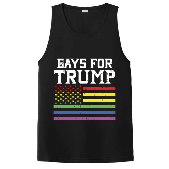 Gays For Trump Usa Flag Pro Reelect Donald 2020 Lgpt Gift Performance Tank