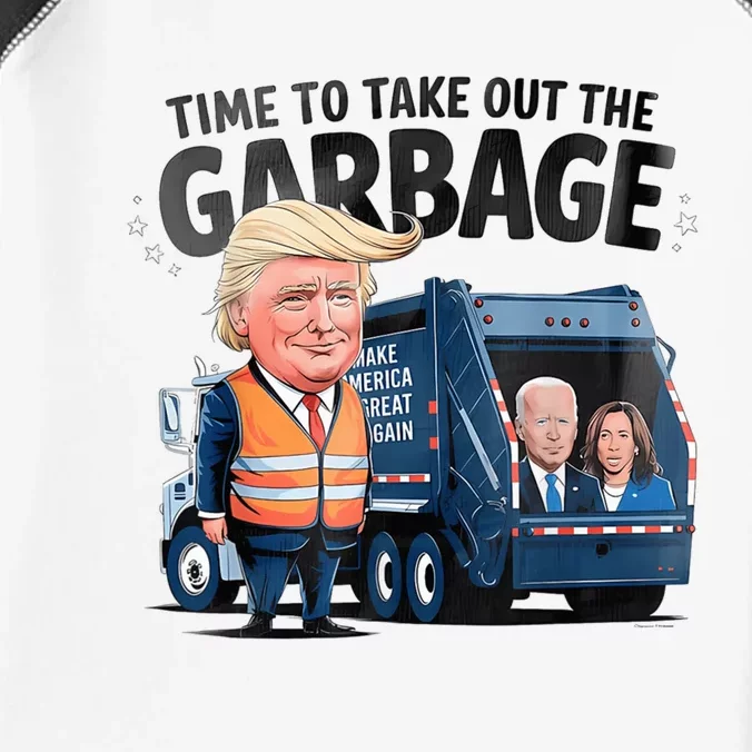 Garbage For Trump 2024 Funny Time To Take Out Garbage Biden Infant Baby Jersey Bodysuit