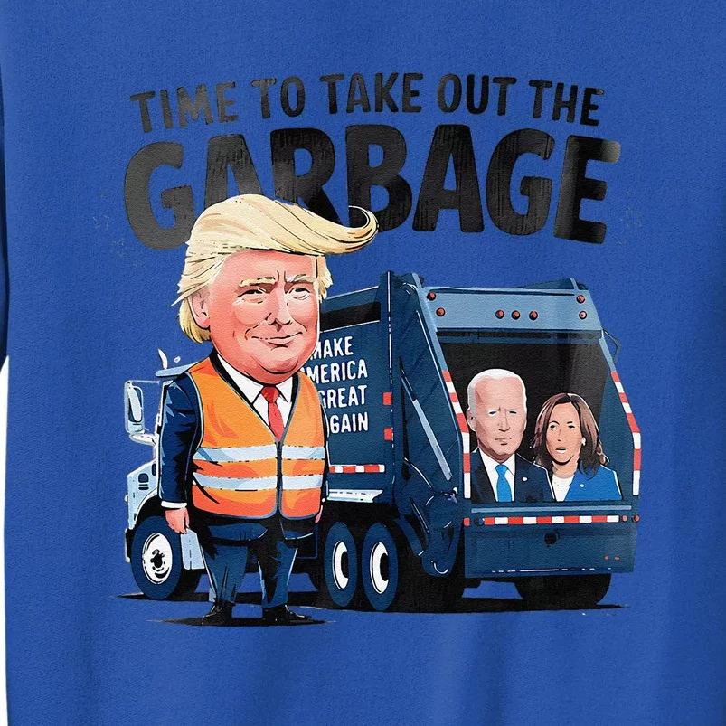 Garbage For Trump 2024 Funny Time To Take Out Garbage Biden Sweatshirt