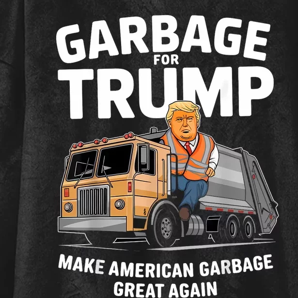 Garbage For Trump Hooded Wearable Blanket