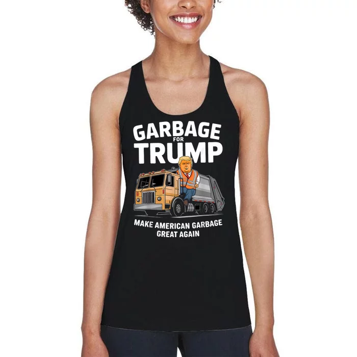 Garbage For Trump Women's Racerback Tank