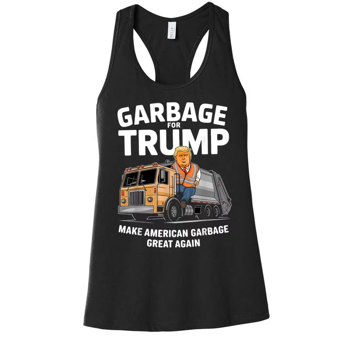 Garbage For Trump Women's Racerback Tank