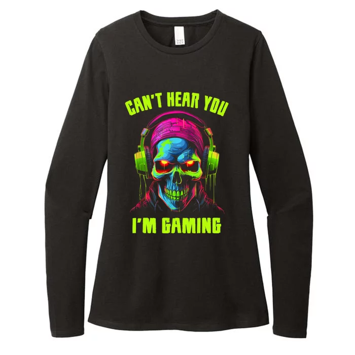 Gamer For Teens Video Gaming Funny Skull Womens CVC Long Sleeve Shirt