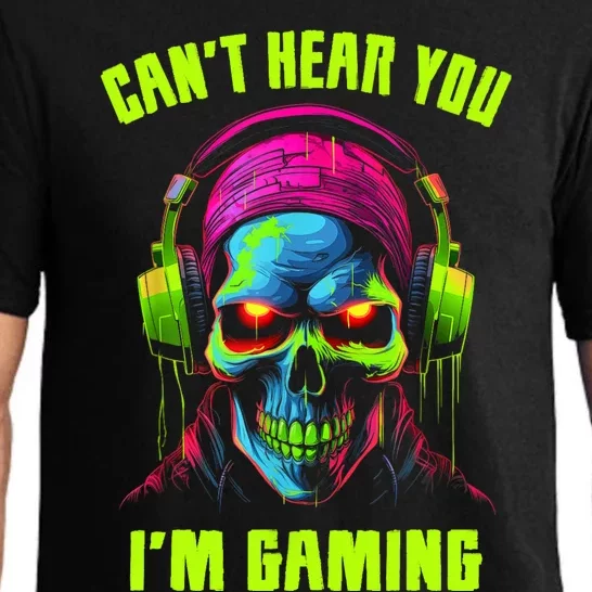 Gamer For Teens Video Gaming Funny Skull Pajama Set