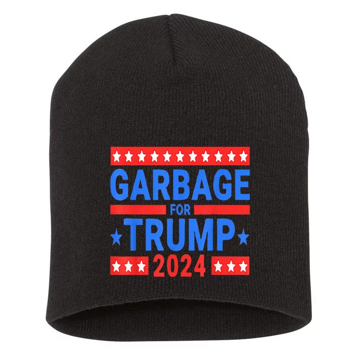 Garbage For Trump Short Acrylic Beanie