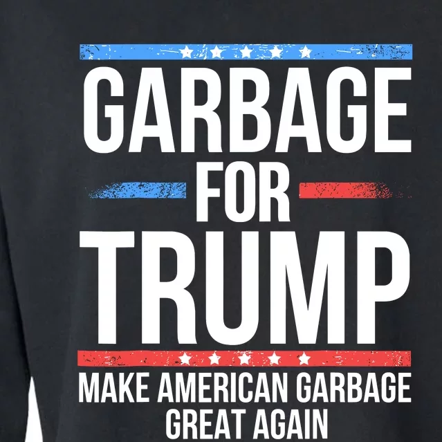 Garbage For Trump Cropped Pullover Crew