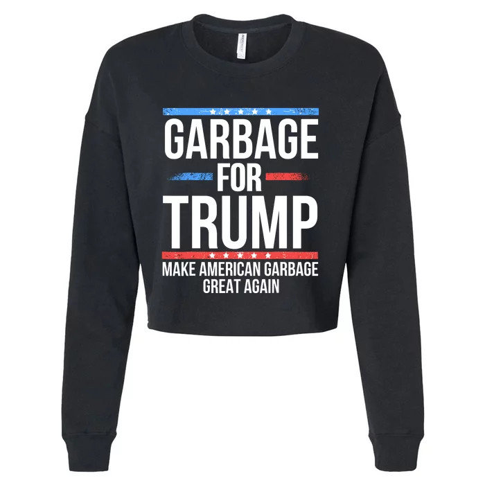 Garbage For Trump Cropped Pullover Crew