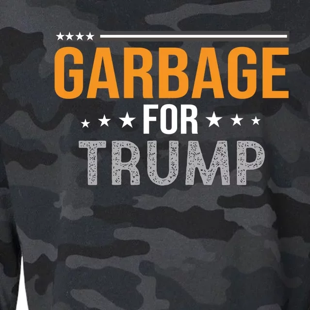 Garbage For Trump 2024 Cropped Pullover Crew