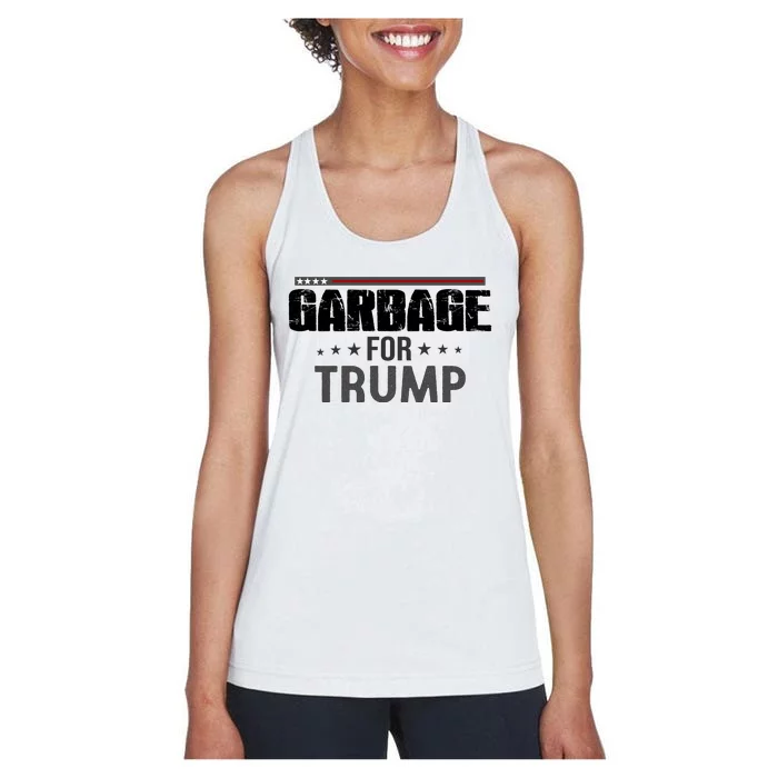 Garbage For Trump Election 2024 Women's Racerback Tank