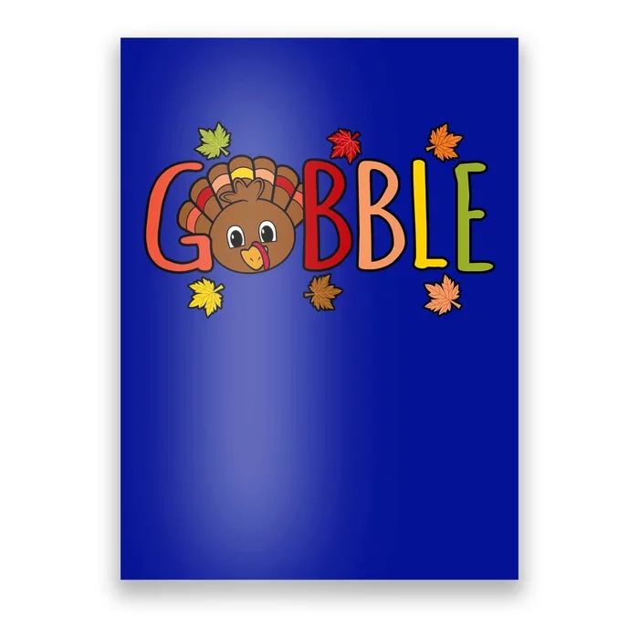 Gobble Funny Turkey Thanksgiving Family Graphic Funny Gift Poster