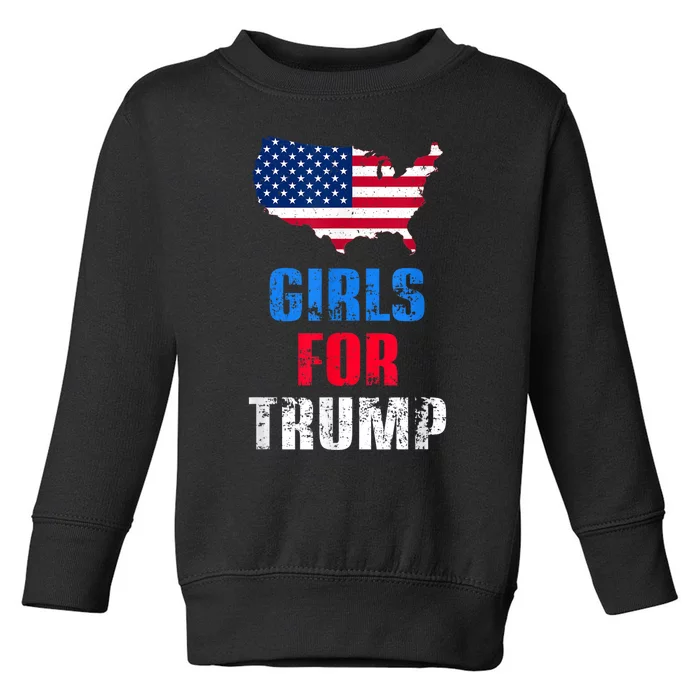 GIRLS FOR TRUMP 2024 Toddler Sweatshirt