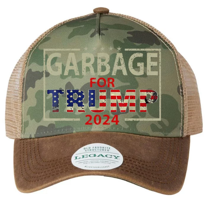 Garbage For Trump 2024 Trump Supporter 2024 Legacy Tie Dye Trucker Hat