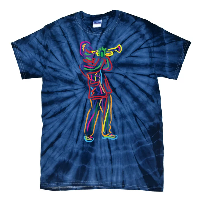 Gifts For Trumpeter Jazz Music Musician Trumpet Tie-Dye T-Shirt