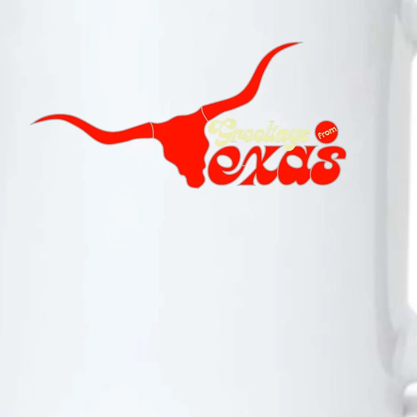 Greetings From Texas Longhorn Logo Black Color Changing Mug