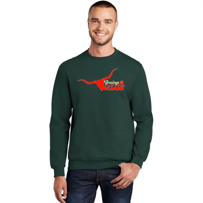 Greetings From Texas Longhorn Logo Tall Sweatshirt