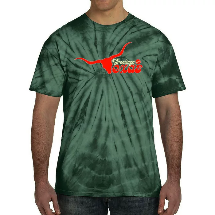 Greetings From Texas Longhorn Logo Tie-Dye T-Shirt