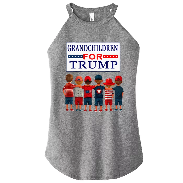 Grandchildren For Trump Vote For Grandpa Women’s Perfect Tri Rocker Tank