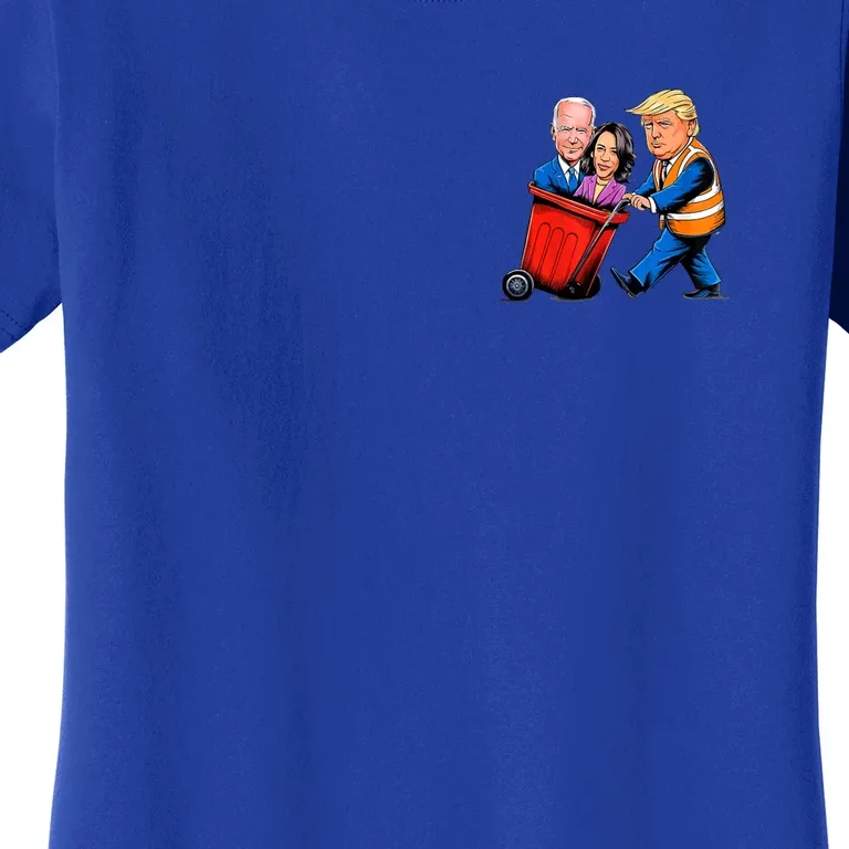 Garbage For Trump 2024 Funny Time To Take Out Garbage Biden Women's T-Shirt