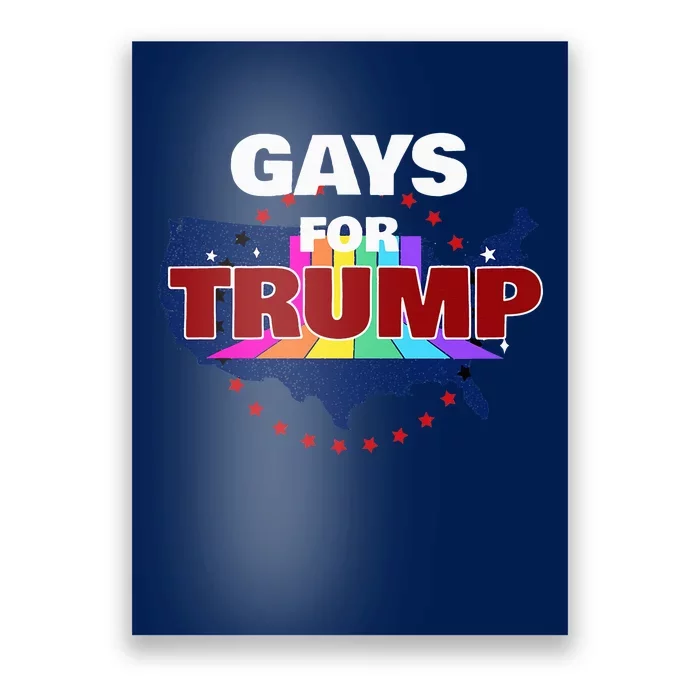 Gays For Trump 2024 Pro Reelect Donald Trump Poster