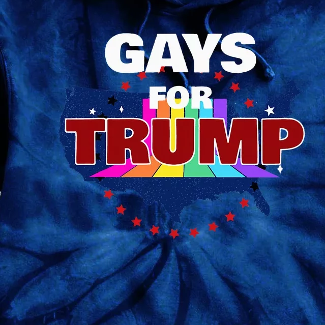 Gays For Trump 2024 Pro Reelect Donald Trump Tie Dye Hoodie