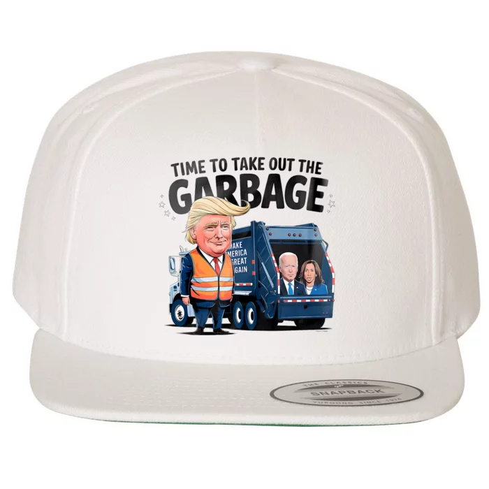 Garbage For Trump 2024 Funny Time To Take Out Garbage Biden Wool Snapback Cap