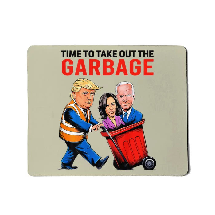 Garbage For Trump 2024 Funny Time To Take Out Garbage Biden Mousepad