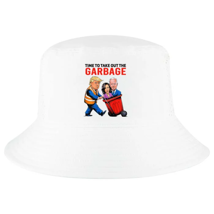 Garbage For Trump 2024 Funny Time To Take Out Garbage Biden Cool Comfort Performance Bucket Hat