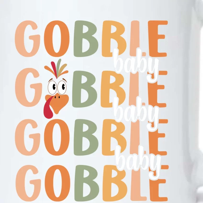 Gobble Funny Thanksgiving Turkey Gift Black Color Changing Mug